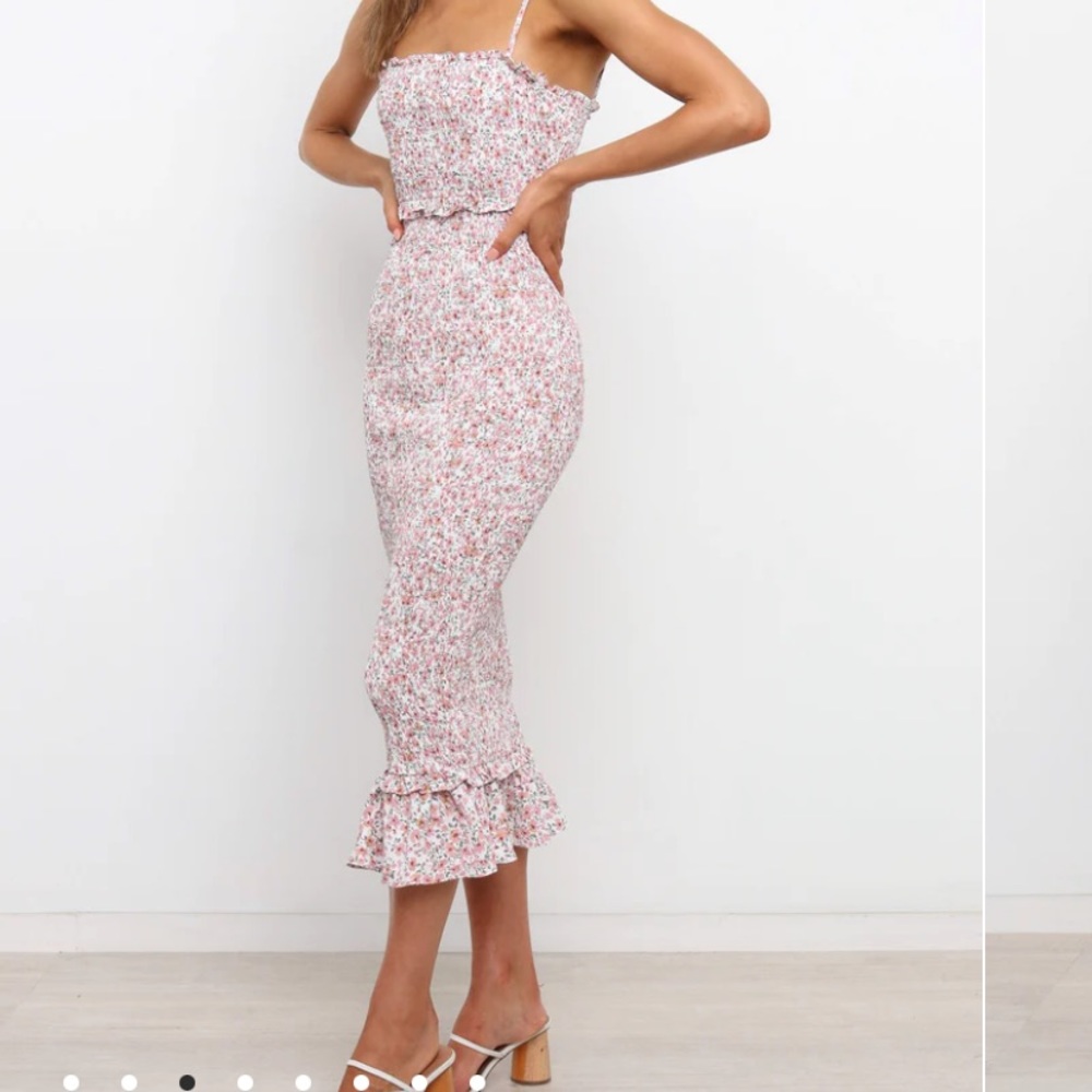 Petal & Pup Pink Floral Midi Dress